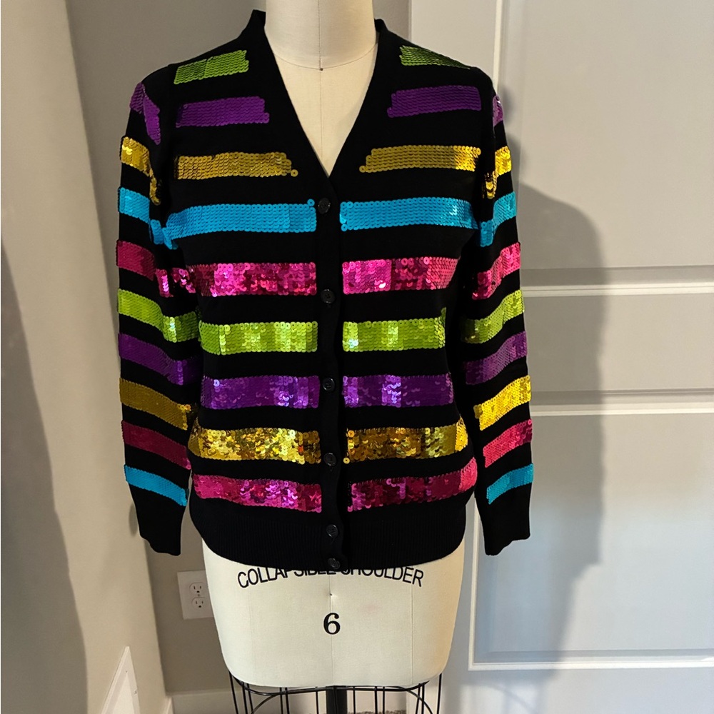 Marc Jacobs sequin striped cardigan